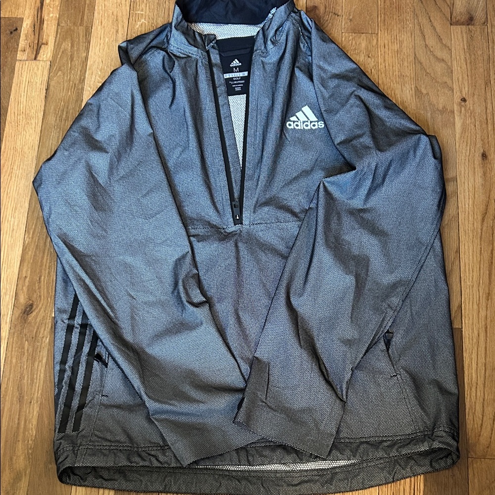 Adidas Men's Charcoal Windbreaker Jacket